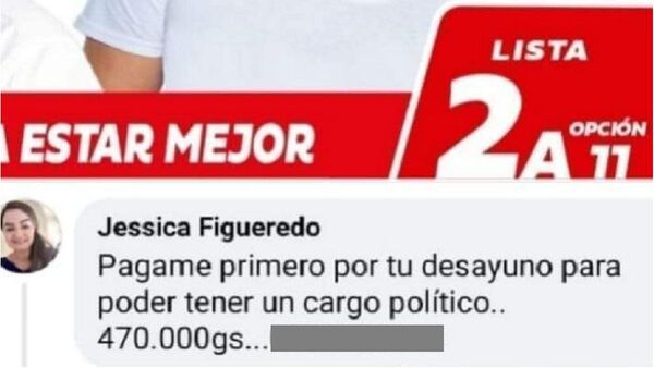 Mediante escrache virtual a seccionalero, cantinera cobró parte de la deuda