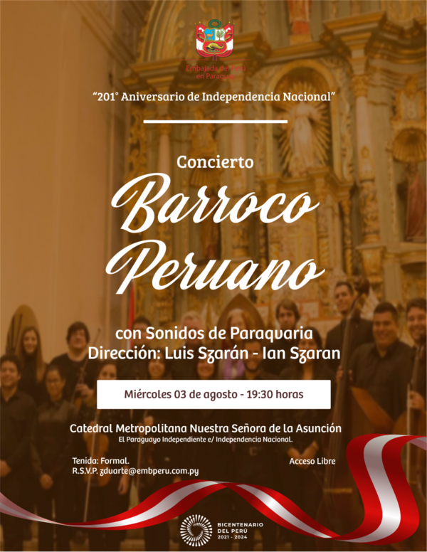 Concierto de música barroca en la Catedral por la independencia de Perú - .::Agencia IP::.