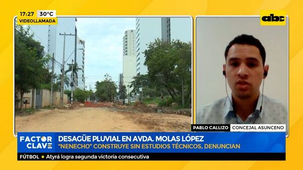 Desagüe pluvial en Avda. Molas López - Factor Clave - ABC Color