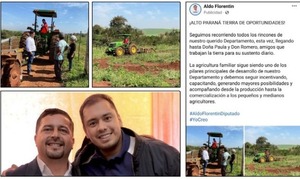 Candidato liberal alquilado por Prieto hace campaña con tractores de la Gobernación