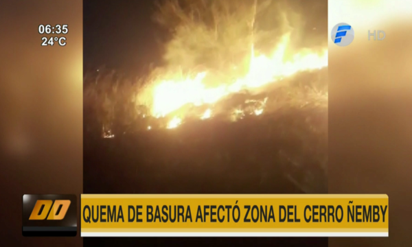 Quema de basura afectó zona del cerro Ñemby | Telefuturo