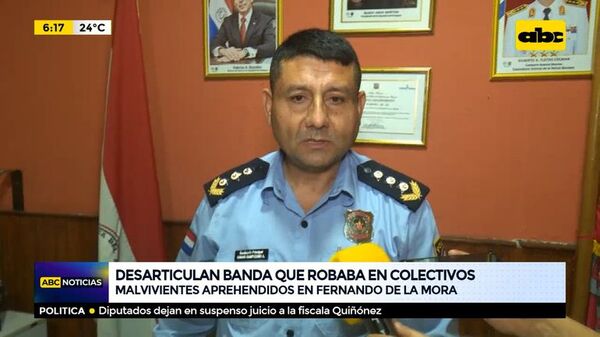 Desarticulan banda que robaba en colectivos  - ABC Noticias - ABC Color