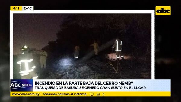 Incendio en la parte baja del cerro Ñemby - ABC Noticias - ABC Color