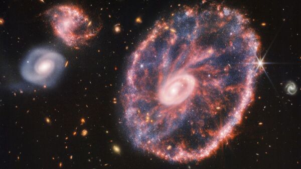 Nueva imagen del James Webb: El caos de la galaxia Rueda de carro