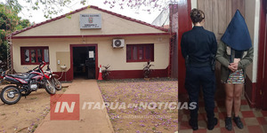 MUJER FUE ATRAPADA AL INTENTAR HURTAR UNA BATERÍA DE VEHÍCULO