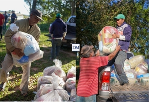 Familias del asentamiento Ka`a tygue reciben asistencia social por parte de la EBY
