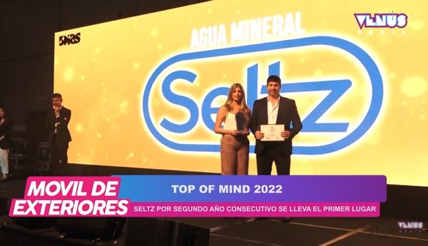 Top Of Mind 2022: Seltz se lleva el primer lugar en la categoría de Agua Mineral