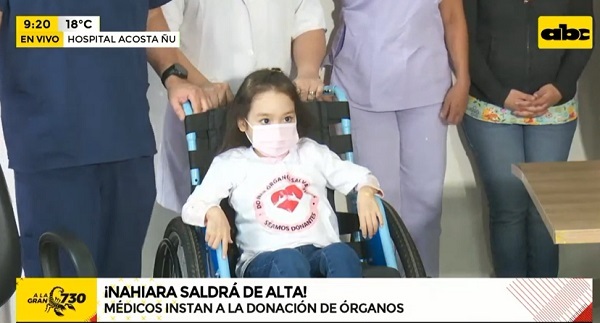 Médicos anuncian el alta de Nahiara e instan a la donación de órganos