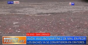 Vecina harta de inacción compra escombros para tapar baches sobre Avelino Martínez