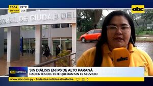 Sin diálisis en IPS de Alto Paraná  - ABC Noticias - ABC Color
