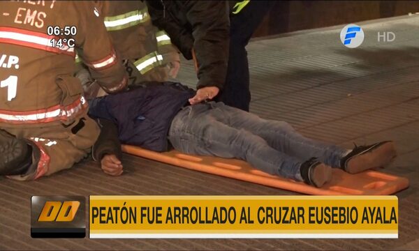 Peatón fue arrollado al cruzar Eusebio Ayala | Telefuturo