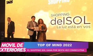 Shopping del Sol nuevamente galardonado en el Top Of Mind 2022