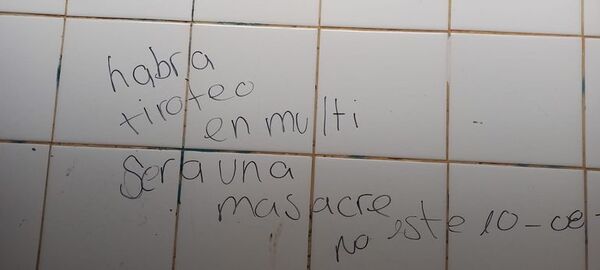 Hallan escritos con amenaza de “masacre” en colegio de Caacupé - Policiales - ABC Color