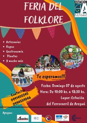 Invitan este domingo a Feria del Folclore en la estación del tren de Areguá