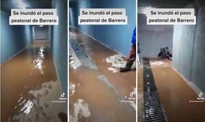 Crónica / [VIDEO] “Todo fue mentira, como siempre”: se inundó el “túnel del terror”
