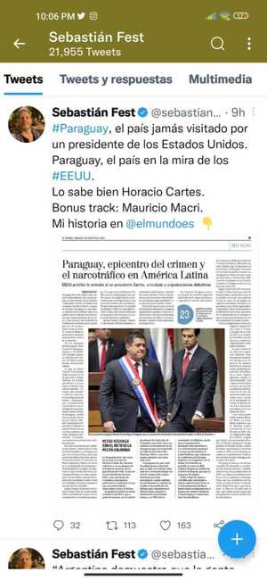 Diario El Mundo analiza impacto de calificación estadounidense a Cartes | 1000 Noticias