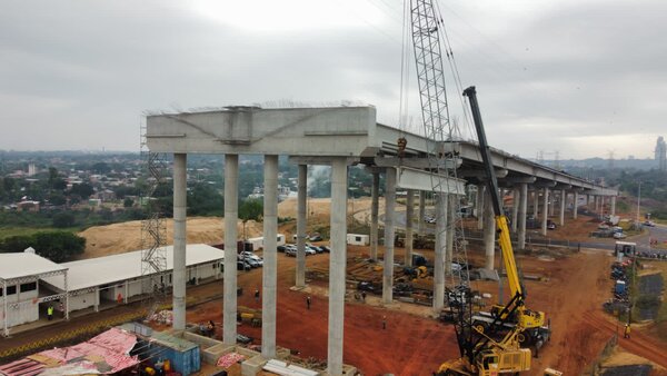 Concluye instalación de vigas del lado Asunción para Puente Héroes del Chaco - .::Agencia IP::.