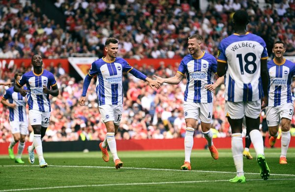 Brighton arranca con todo y derrota por primera vez en Old Trafford al Manchester United