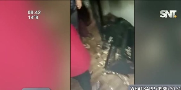 Televisor explotó frente a toda una familia - SNT