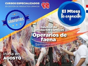 Ministerio de Trabajo brindará cursos de cortes y faena para jóvenes