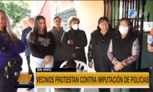 Vecinos protestan contra imputación de policías | Telefuturo