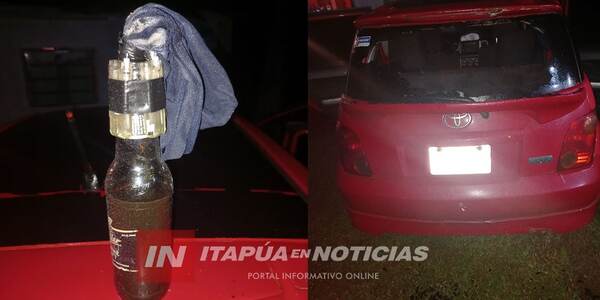 DOCENTE ENCONTRÓ UNA BOMBA MOLOTOV EN SU VEHÍCULO
