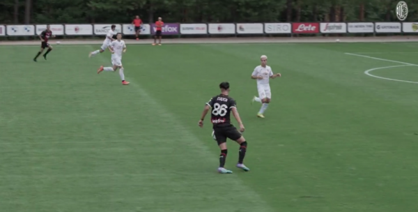 Hugo Cuenca jugó un amistoso con el primer equipo del Milan