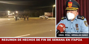  FIN DE SEMANA CON OCHO DETENIDOS POR DIFERENTES HECHOS PUNIBLES 