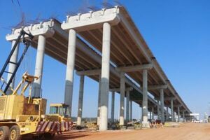 Puente Héroes del Chaco: instalaron últimas vigas del lado de Asunción