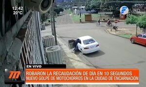 En 10 segundos "motochorros" robaron G. 11 millones | Telefuturo