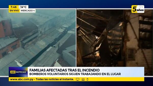 Incendio en el Mercado 4: “Un sacrificio de años que se fue en segundos” - ABC Noticias - ABC Color