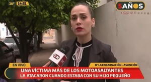 Mujer relata asalto que sufrió junto a su bebé en Asunción