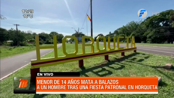 Horqueta: Adolescente de 14 años, sindicado de asesinar a tiros a un hombre