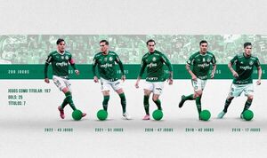 Gómez llega a los 200 partidos con Palmeiras y es el extranjero con más victorias en el club - Fútbol - ABC Color