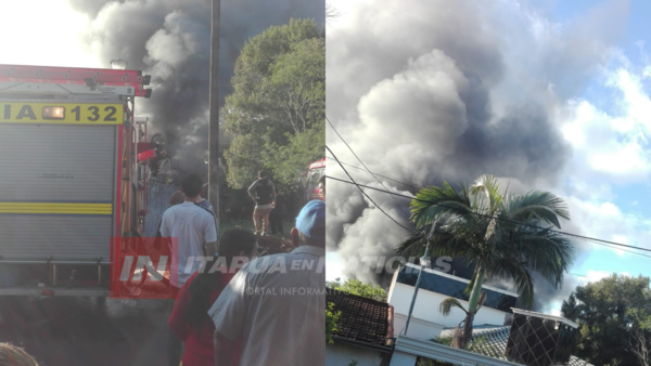 VORAZ INCENDIO EN DEPÓSITO DE ELECTRODOMÉSTICOS DEJA MILLONARIAS PÉRDIDAS