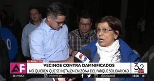 Vecinos de San Jerónimo no quieren que damnificados se instalen en Parque Solidaridad