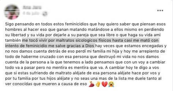 Crónica / Asesinada en Ñemby contó todo su calvario en redes y cómo ya se salvó una vez