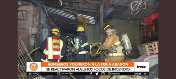 Incendio en la Feria Aragón volvió a reactivarse durante la medianoche