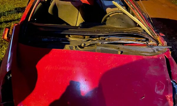 Perro ocasionó vuelco de vehículo