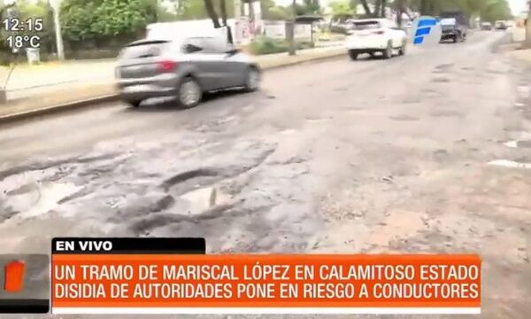 Tramo de Mariscal López en calamitoso estado | Telefuturo