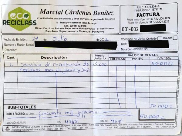 Intendente cartista adjudica recolección de basura a empresa creada hace un mes por su cuñado - Política - ABC Color