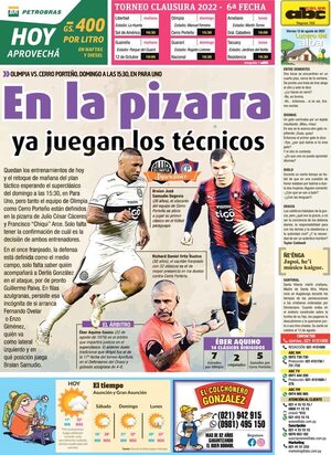 En la pizarra ya juegan los técnicos el clásico - Fútbol - ABC Color
