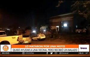 Intentó defender a su vecina de motochorros, pero fue asesinado de un balazo