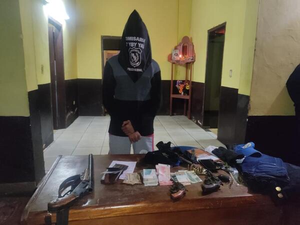 Detienen a presunto asaltante tras persecución y tiroteo en Yby Yaú | 1000 Noticias
