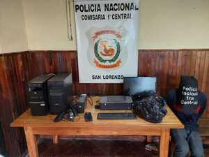 Aprehenden a un hombre y recuperan objetos robados de una librería - San Lorenzo Hoy