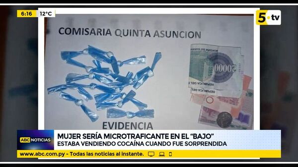 Mujer sería microtraficante en el “Bajo” - ABC Noticias - ABC Color