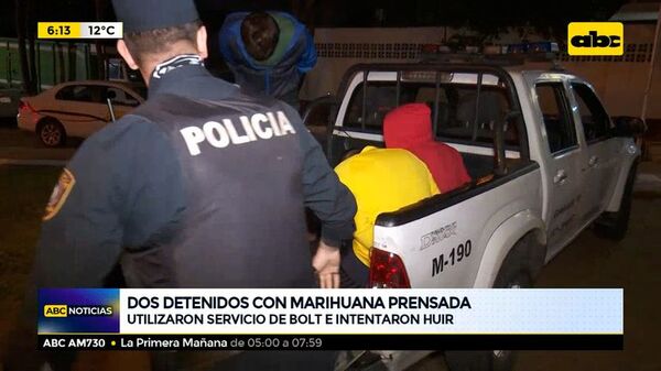 Dos detenidos con marihuana prensada - ABC Noticias - ABC Color