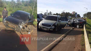 TRIPLE CHOQUE EN SINIESTRO VÍAL SOBRE LA RUTA PY01