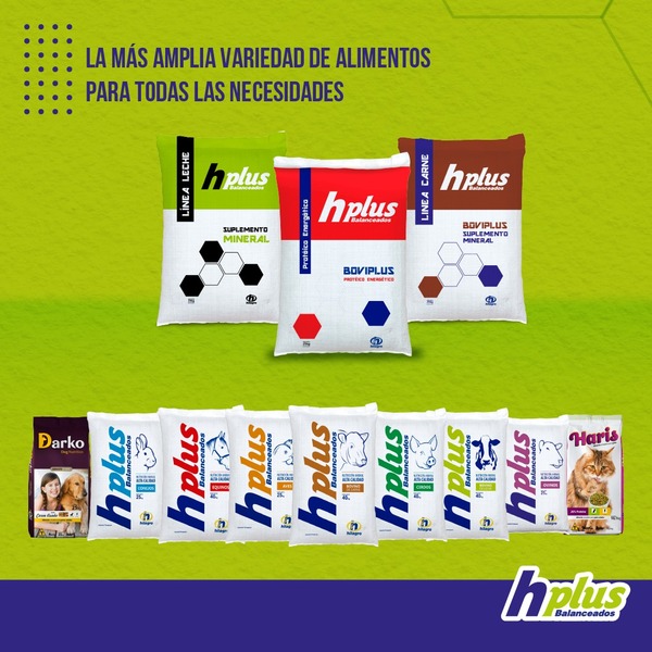 HPlus Balanceados cuenta con productos que aportan alto valor nutricional para los animales