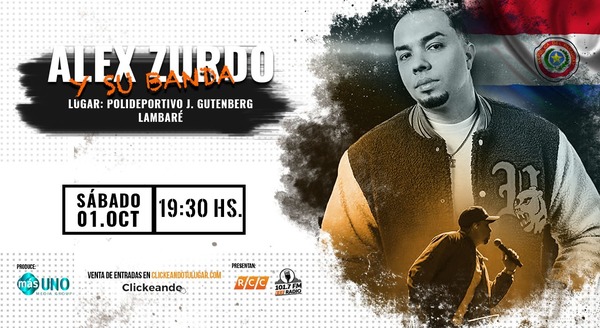 Realizan oficialmente el lanzamiento del concierto Alex Zurdo y su banda en el departamento central